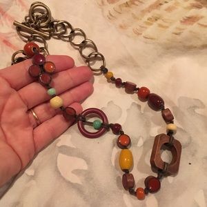 Wood & Ceramic Necklace by Lucky Brand